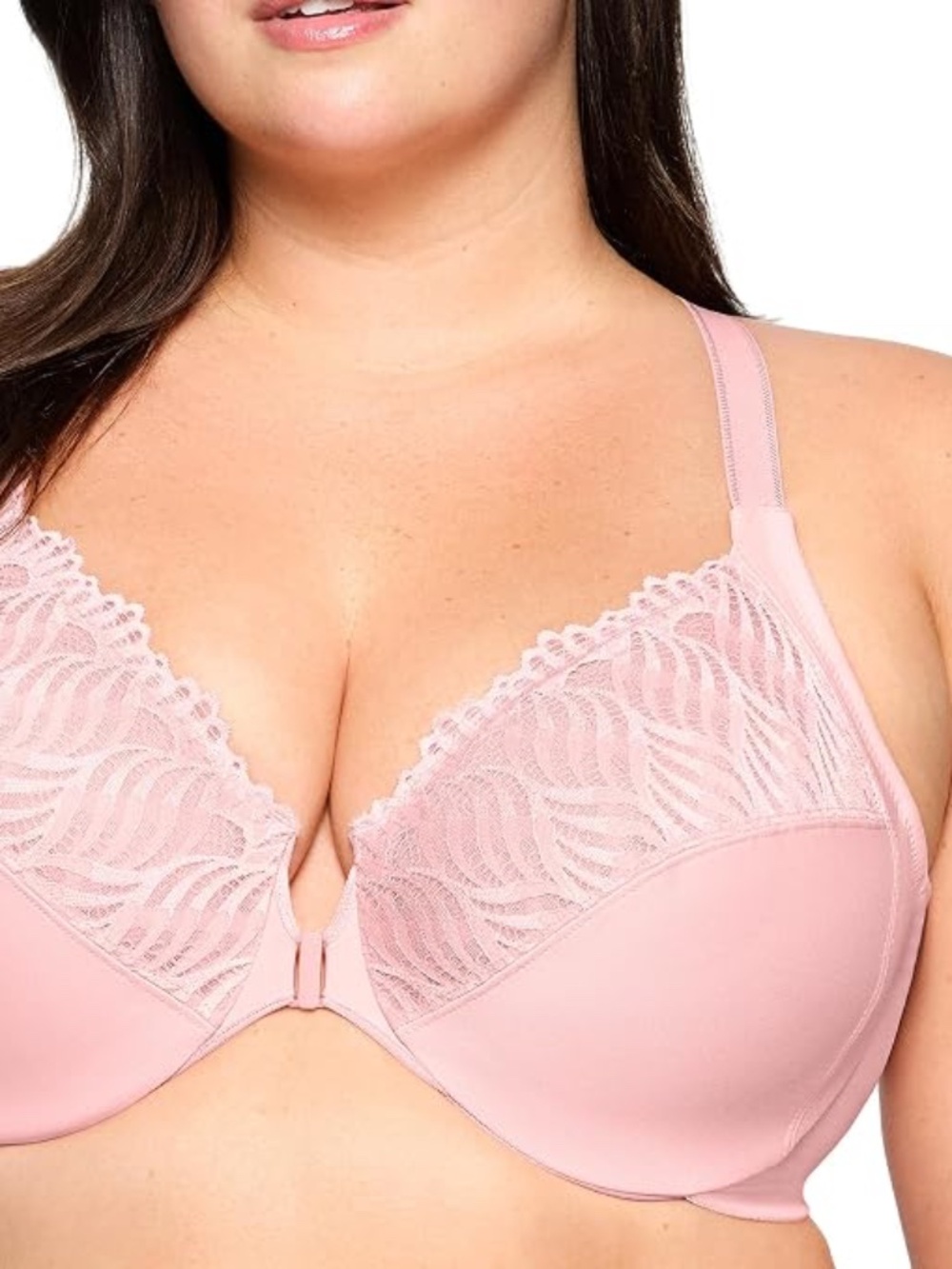 NWT 44F Glamorise Women's Front-Close T-Back Wonderwire Underwire #1246